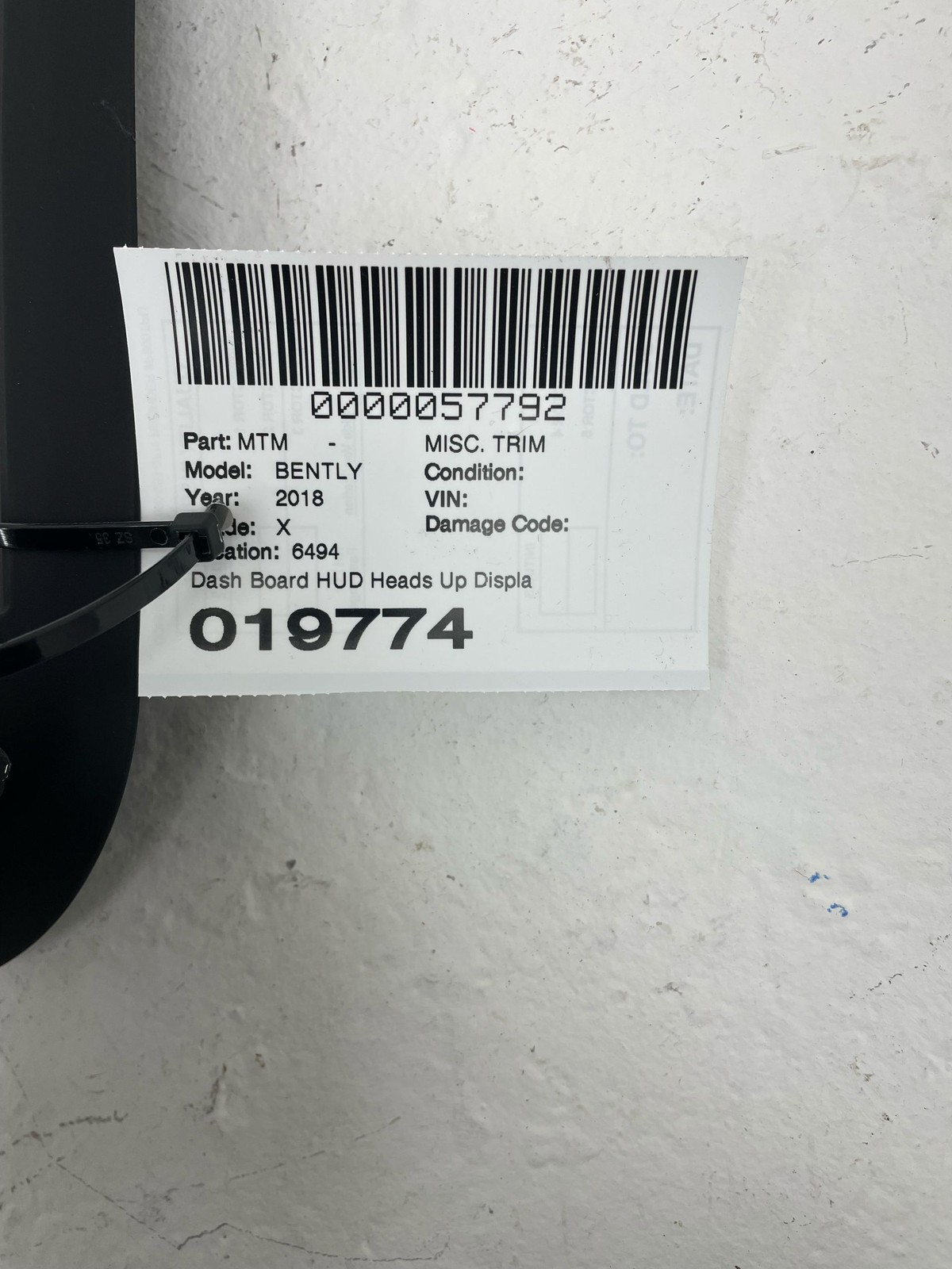 2015-2020 BENTLEY BENTAYGA Dash Board HUD Heads Up Display Trim Bezel 36b857717