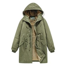 Vintage M51 Parka Long Coat Men American Casual Military Style Jacket Winter War