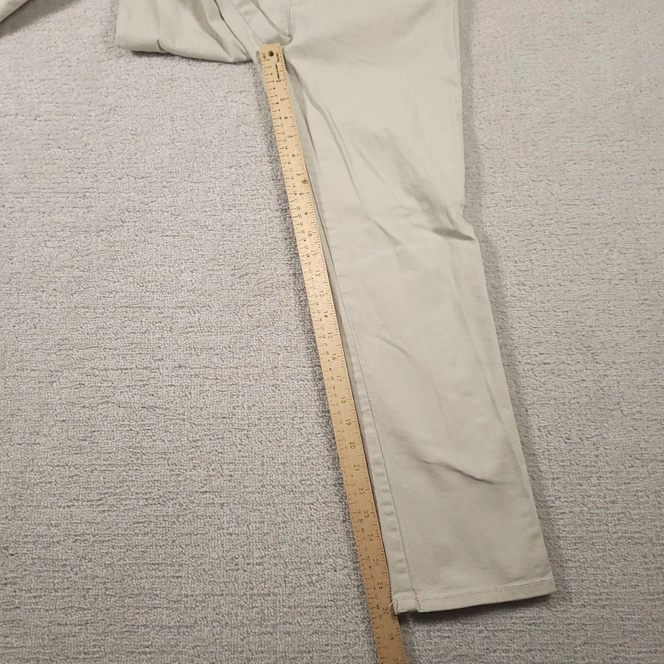 Gloria Vanderbilt Pants Womens 6 Petite Khaki Amanda Straight Leg Rhinestone - Image 4 of 4