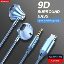 For Samsung USB C Type C Handsfree Headphones In Ear Earphones Wired Earbuds