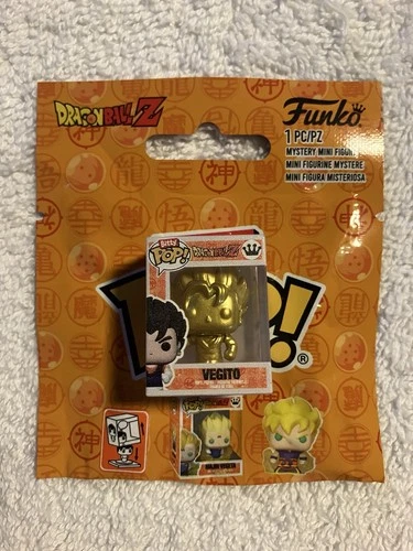 Funko Bitty Pop Mini Figure DBZ Dragon Ball Z 1/24 Ultra Rare Gold Vegito Chase