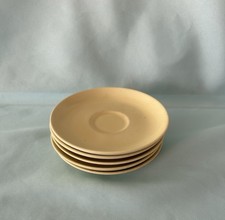 Russel Wright Iroquois Casual China Saucers Yellow Set of 5 MCM Retro VGC