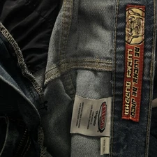 JNCO Buddha Jeans 32x32 Vintage Y2K Baggy Denim Wide Leg Streetwear Rare USA