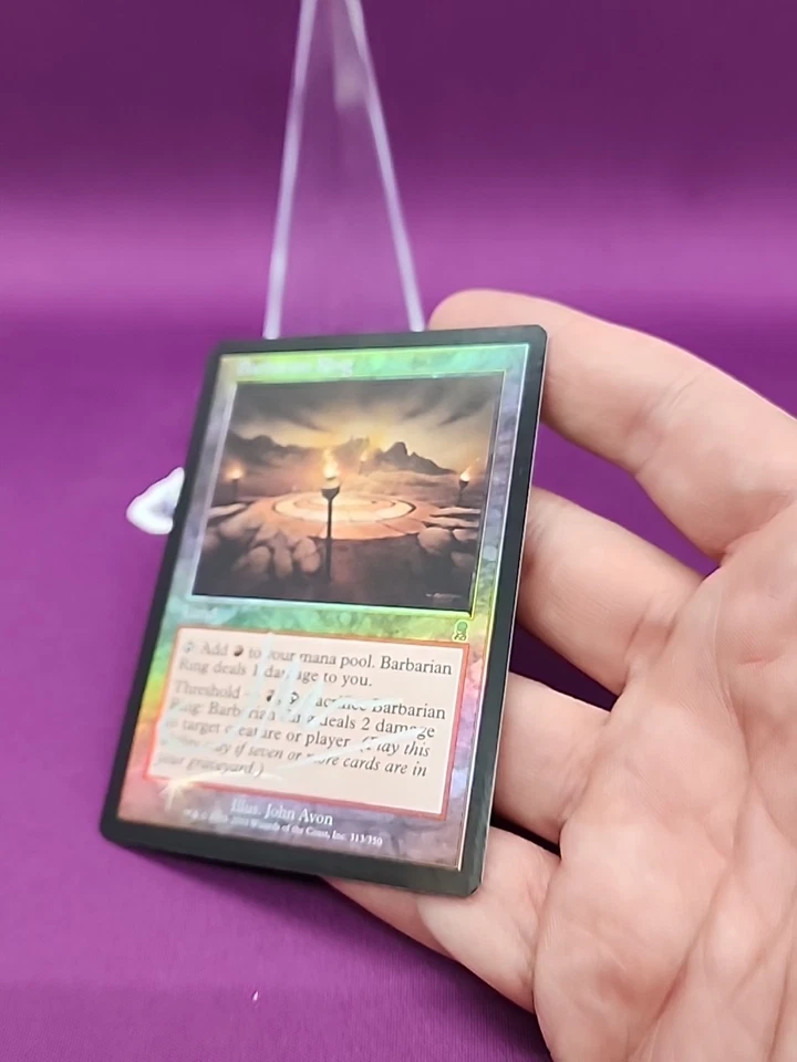 MTG Foil Barbarian Ring Signed John Avon Odyssey Silver Signature *CCGHouse* - Image 4 of 4