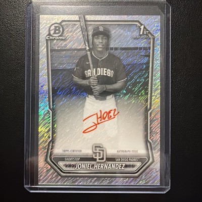 2026 Bowman Chrome Joniel Hernandez 1st Auto Black And White Shimmer Red Ink SSP