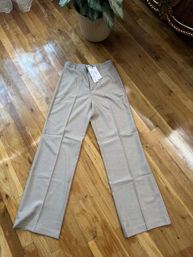 Stradivarius Women's Beige Trousers, Size 6, New With Tags