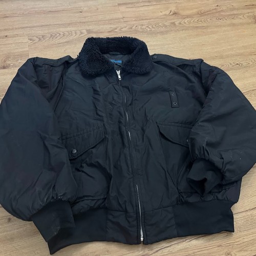 Spiewak, Spiewak Flight Bomber Jacket Coat XL Vintage Security Officer Uniform Black