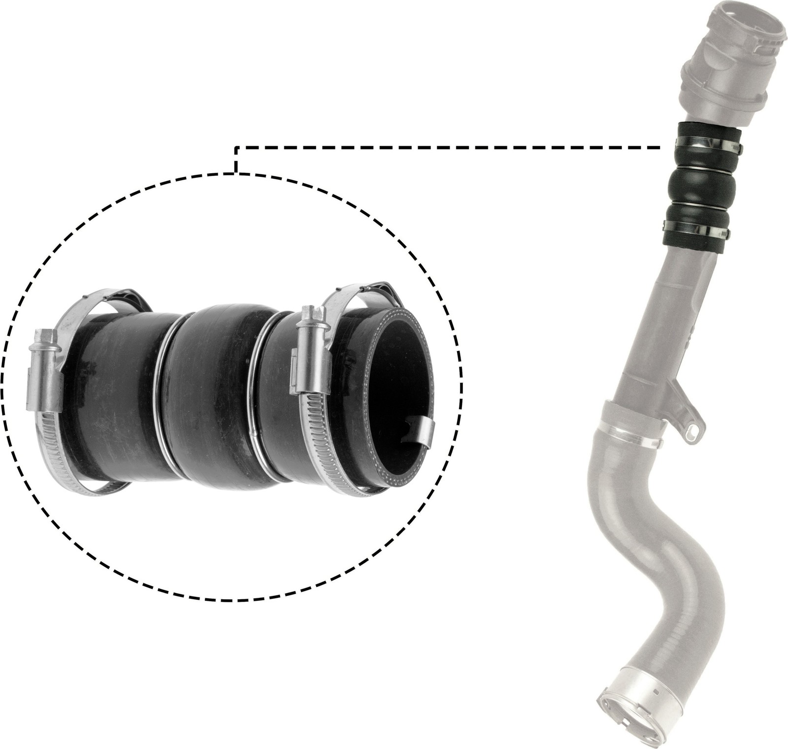 Turbo Hose fits RENAULT EXPRESS F6AB 1.5D 2021 on Charger Gates 144600835R New - Image 14