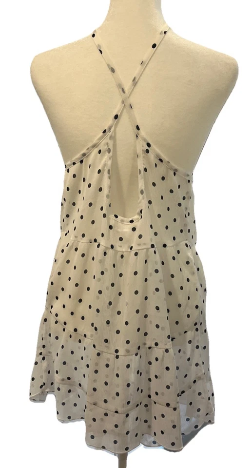 Camiseta Abercrombie para mujer lunares transparentes con capas Babydoll Cami LG Y2K playa costera Foto 2 de 4