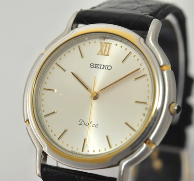 New Battery Seiko Dolce 5E31-6B30 Quartz White Dial Japan Made Men's Wrist Watch