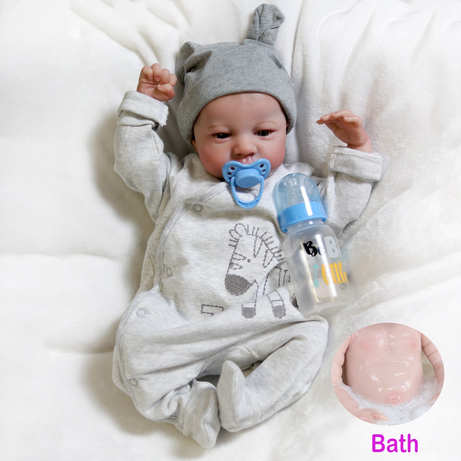 Boy Full Body Vinyl Silicone Lifelike Newborn Doll