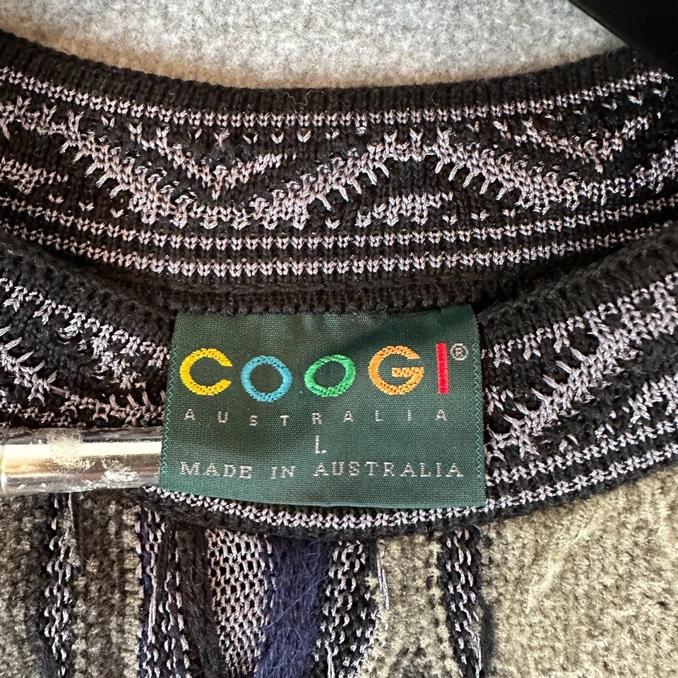 Vintage 90's Coogi 3D Chunky Knit Sweater Multicolor Blend Sz L Australia - Image 2 of 4