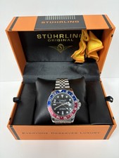 stuhrling orginal Meridian 3965 Quartz 42mm Diver boxed with paper work 