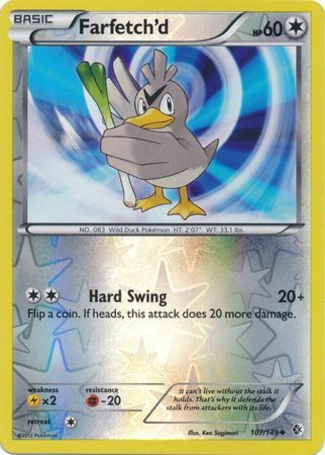 Lightly Played Farfetch'd - 107/149 - Uncommon - Reverse Holo Pokemon Boundaries