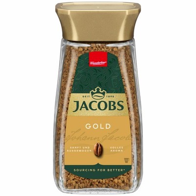 JACOBS Gold Löslicher Kaffee Instantkaffee Instant Kaffee Löskaffee Glas 200 g