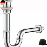 Waschbecken Sifon Siphon Ablaufgarnitur Pop Up Ablaufventil Abfluss ÜBerlauf