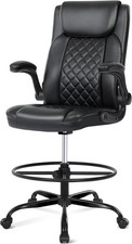 Drafting Chair with Footrest Ring, Tall Office Chair for Standing