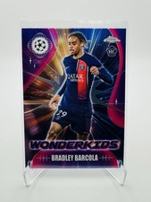 2023-24 Topps Chrome UEFA Bradley Barcola - Wonderkids Rookie Card. rookie card picture