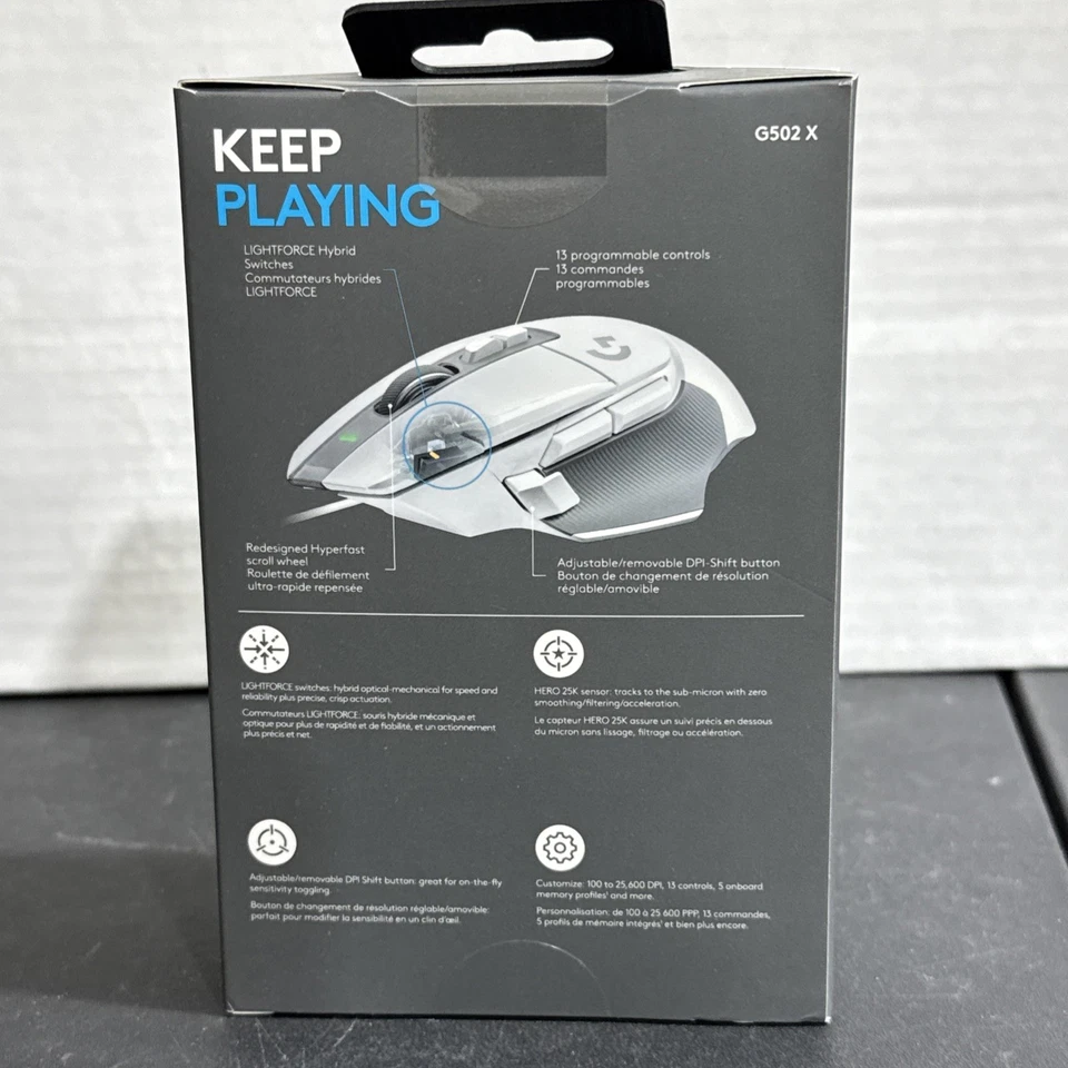 Logitech G502 X Wired Gaming Mouse - White - BRAND NEW SEALED - Image 2 of 3