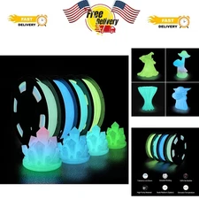 Innovative Multicolor Glow-in-the-Dark PLA Filament, 1.75mm, Clog-Free Packaging