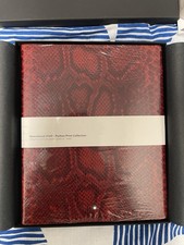 Montblanc 149 Notebook Cayenne Python Print Leather RRP £120 Gold Cut
