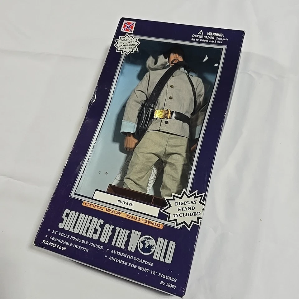 Figura Soldados de la Guerra Civil Mundial Privada Confederada 12" 1999 Foto 4 de 4