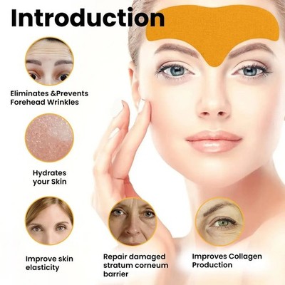 30 Pcs Forehead Anti Wrinkle Patches with Collagen for Face Overnight