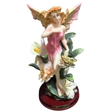 Mirella Collection Garden Fairy Figurine - Porcelain Sculpture - 10"