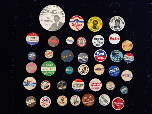 39 DIFFERENT vintage PRESIDENTIAL pinback BUTTONS campaign POLITICAL