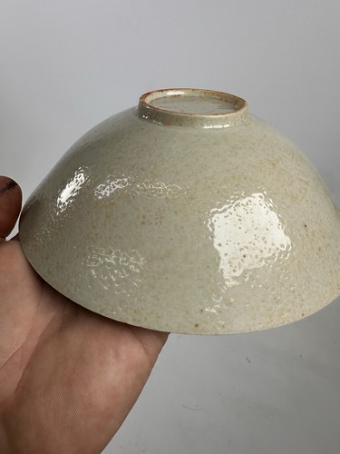 Antiguo plato chino Ding Ware cantado celadón blanco tallado porcelana - Imagen 13 de 17