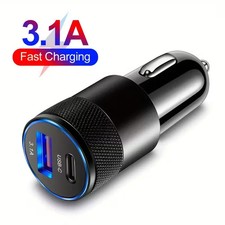 3.1A 12W Fast Charge USB PD Type-C Car Charger Adapter For Samsung iPhone 17 16+
