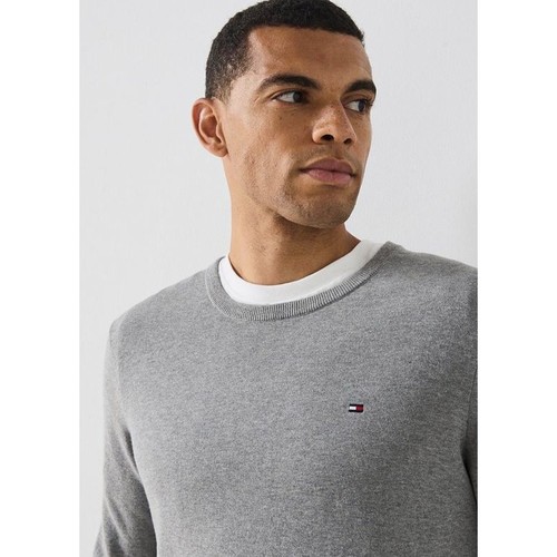 Tommy Hilfiger Herren Premium Cotton Crewneck Pullover Hellblau Meliert Medium - Bild 1 von 8