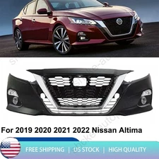 New Replacement Front Bumper Cover & Grille Assembly For 2019-2022 Nissan Altima