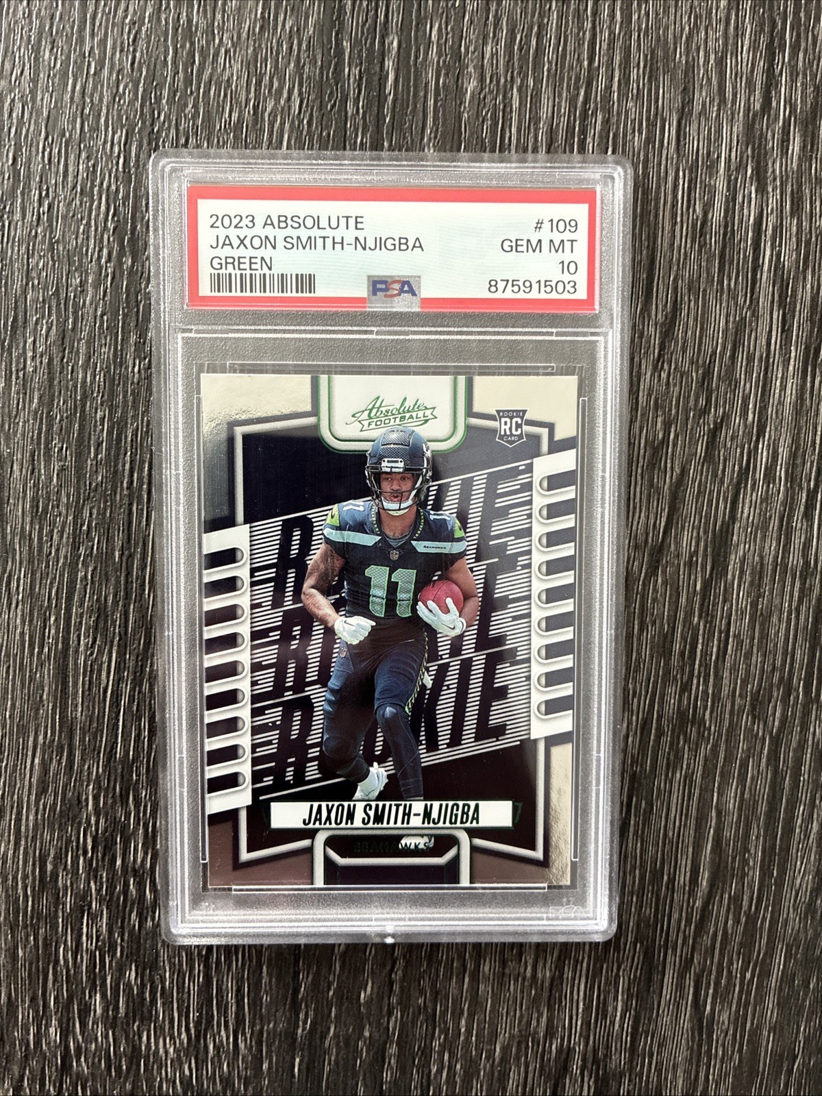2023 Panini Absolute #109 Jaxon Smith Njigba (RC) PSA 10 GEM MT Seattle Seahawks