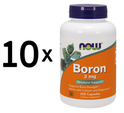 10 x NOW Foods Boron, 3mg - 250 caps (149,99 EUR/kg)