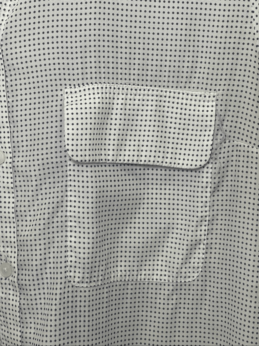 Express white polka dot button down shirt Size M - image 4
