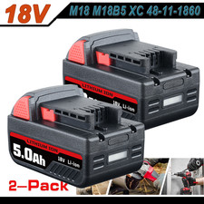2x FOR Milwaukee 48-11-1850 Battery M18 18V 18 Volt XC 5.0 Ah Red Lithium Ion