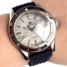 Vintage 40mm Tandorio Black NH35 Mechanical Automatic Diver Mens Watch 20ATM Wat
