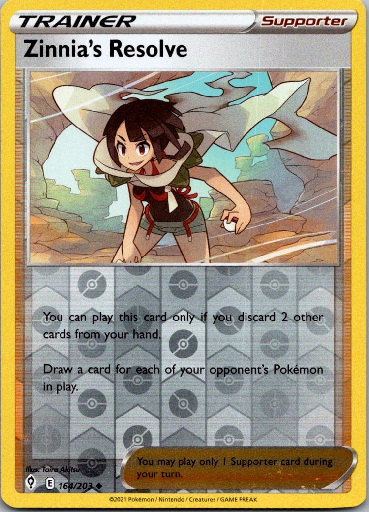 Zinnia's Resolve Uncommon SWSH07: Evolving Skies 164/203 NM