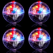 Frienda 4 Pieces Ghost Hunting Cat Ball Motion Light up Balls Transparent