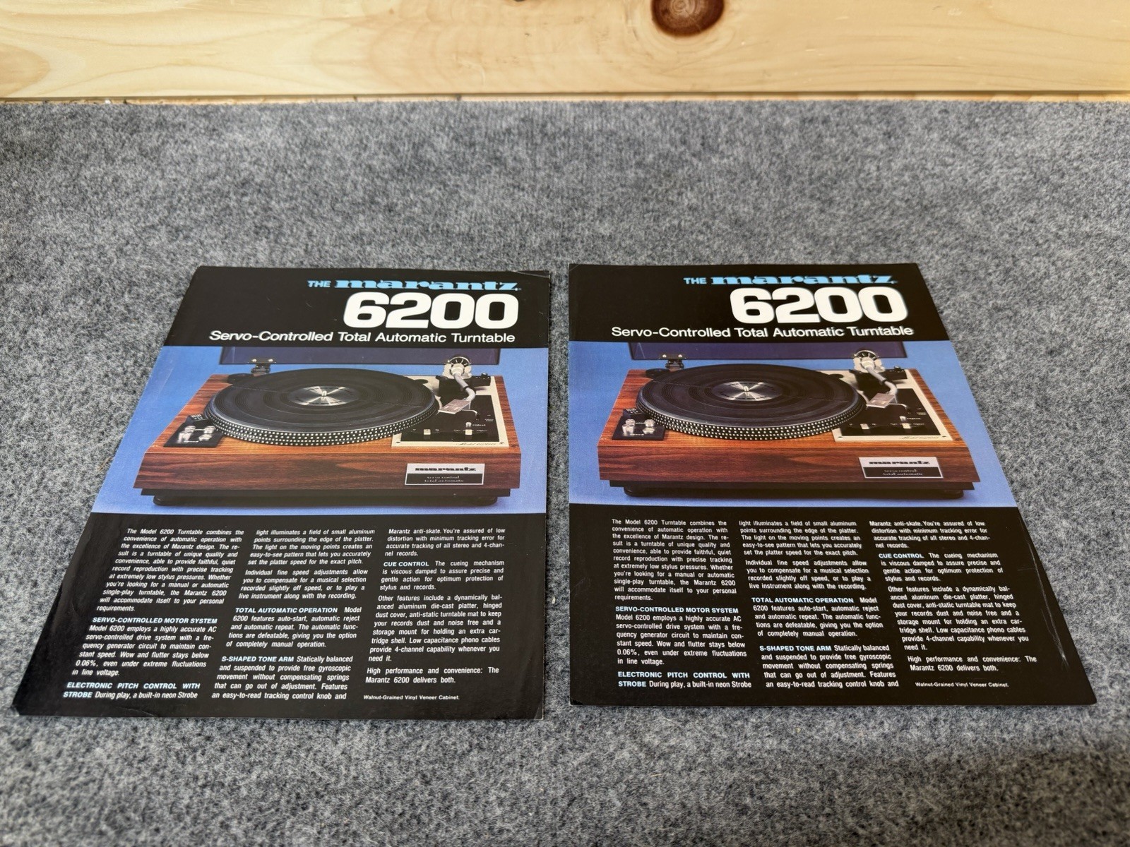 ⭐️Original Marantz 6100 / 6200 Stereo Turntable Dealer Sales Brochure NICE! ⭐️