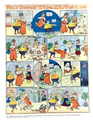 Editorial Cartoon Billy Bounce King Polly Wogs Fairyland 1905 #0016