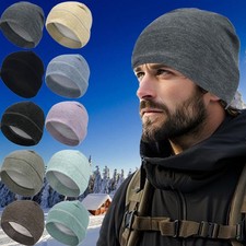 Winter Warm Skull Cap Soft Fleece Beanie Hat Thick Windproof for Cycling Sports