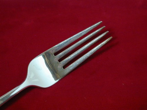 Vintage Lunt Lace Point Sterling 7 1/2” Fork 1965 Silver Solid Regular 925 - Foto 9 di 11