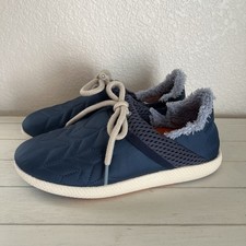 OluKai Women's Mahiki Sneakers Slip On Slippers Sherpa Lined Shoes Size 8