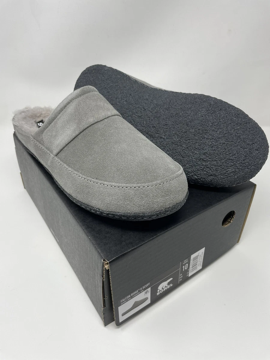 Sorel Men’s Suede Mule Slippers Size 10 Gray Faux Shearling Lined Slip‎ On Sorel Men main image 3