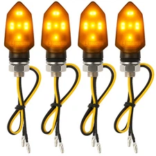 Binego® 4x LED Mini Micro Blinker Motorrad E Geprüft Universelle Blinkleuchten