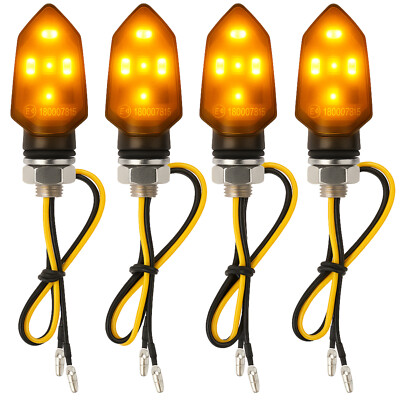 Binego  4x LED Mini Micro Blinker Motorrad E Geprüft Universelle Blinkleuchten
