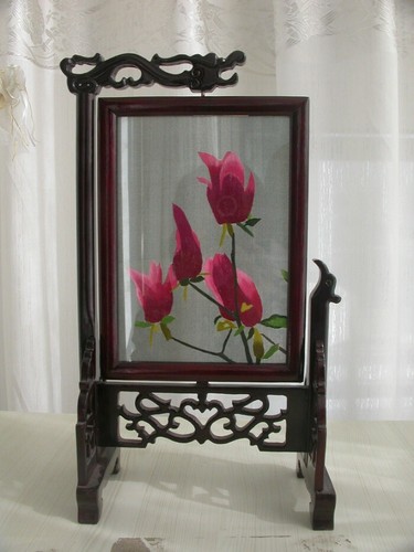 Chinese 100%hand embroidered suzhou double sided embroidery:flower two-sided - Picture 3 of 12