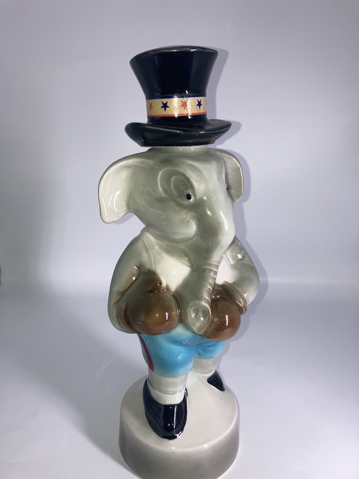 Vintage Jim Beam Elephant Decanter Boxer 1964 Political No Chips eBay